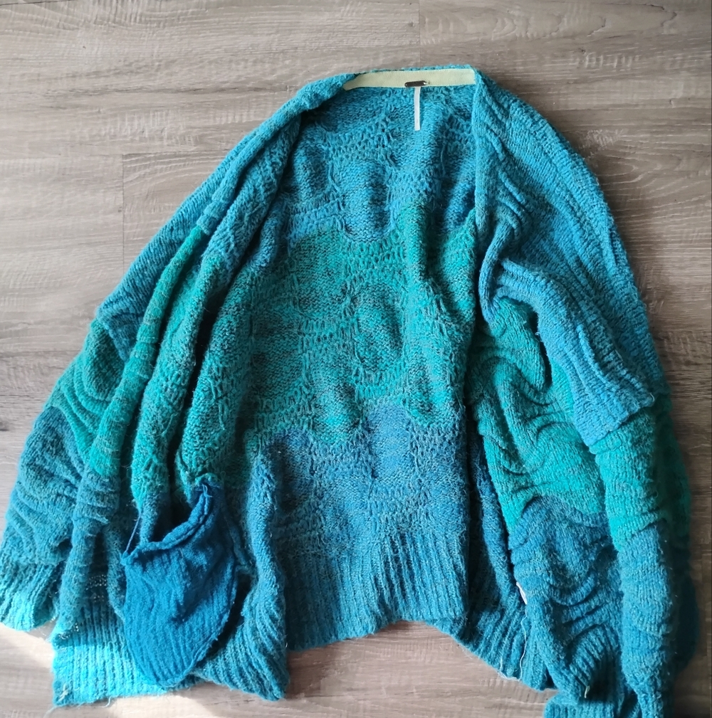 Free People Teal Women's Sweater